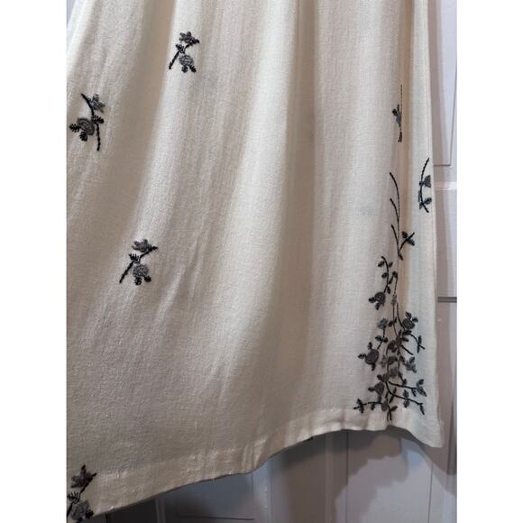 NWT Vintage Marcel Marongiu Ivory Embroidered Floral Maxi Skirt Size 40 - Picture 4 of 16